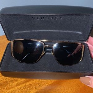 Men's Versace Polarized Black and
Gold Sunglasses #versace #luxury